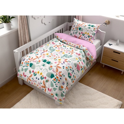 Textilomanie Bavlněné povlečení do postýlky Renforcé růžové 45 x 65 cm 90 x 135 cm – Zboží Dáma