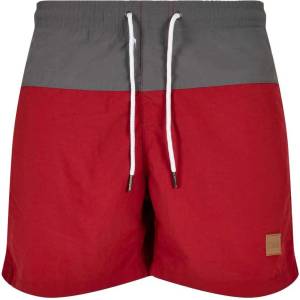 Urban Classics Бански гащета Urban classics Block swimming shorts - Red (Brick Red / Dark Shadow)