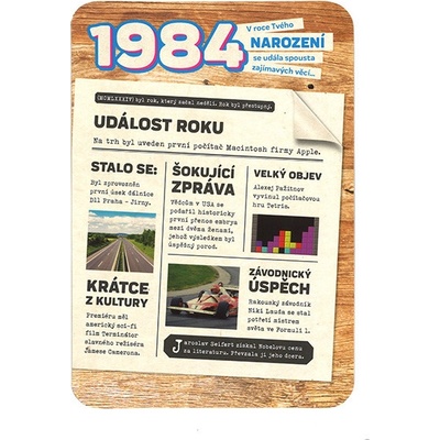 Blahopřaní 1984 - česky, variant B