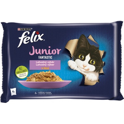 Felix Fantastic Junior kura losos v želé 12 x 4 x 85 g