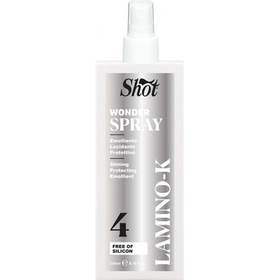 Shot Lamino K Wonder Spray 4 sprej na vlasy s anti-frizz efektom 200 ml