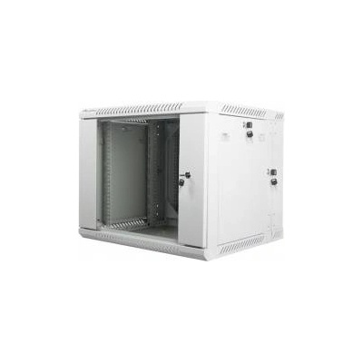 Lanberg Стенен шкаф с плосък пакет, Lanberg, 9U, 600x600 mm, 19, сив