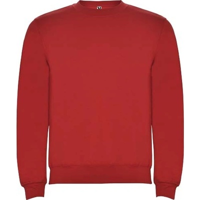 Clasica detský sveter s výstrihom crewneck červená