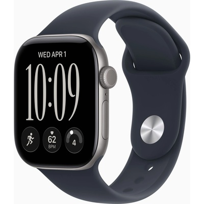 Apple Watch Series 12 Cellular 46 mm Space Gray Aluminum with Navy Sport Band M/L MJG74RK/A