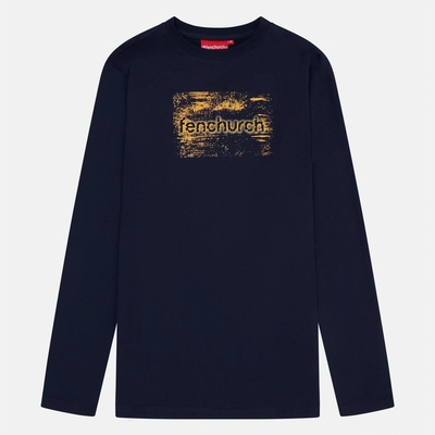 Fenchurch Тениска Fenchurch Men's Minories Long-Sleeve T-Shirt - Navy