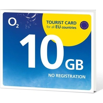 Predplatená SIM karta O2 s kreditom 50 Kč, 10 GB DAT - Tourist Card
