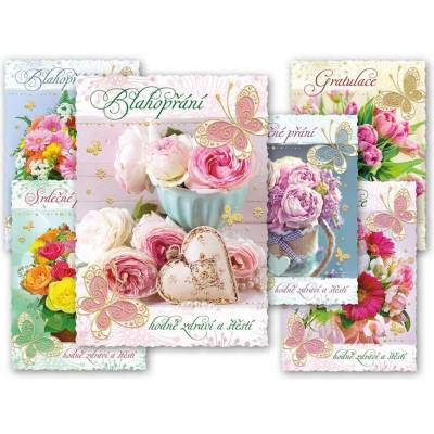 UNIPAP pohlednice sr R056 E glitr+výsek+UV 1230309