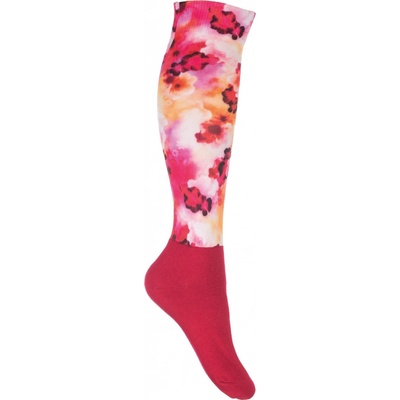 HKM Podkolenky jezdecké Essentials red pink