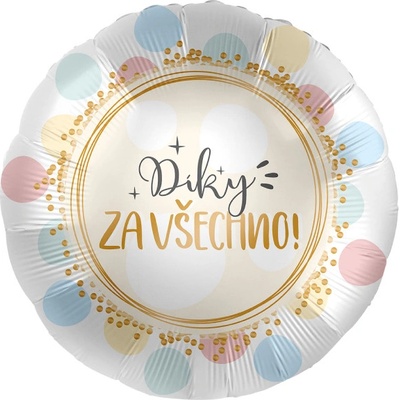Amscan Balonek fóliový Díky za všechno 43 cm