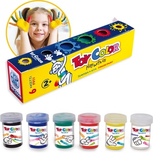 Toy Color Бои за рисуване с пръсти Toy Color 6 цвята