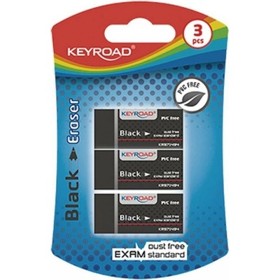Keyroad guma Black 3 ks čierna KR971493