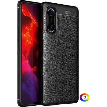 Xiaomi Redmi K40 Gaming Удароустойчив Litchi Skin Калъф и Протектор