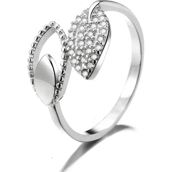 Majya Stříbrný prsten dva lístky NAIMA 10040