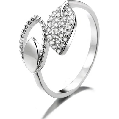 Majya Stříbrný prsten dva lístky NAIMA 10040