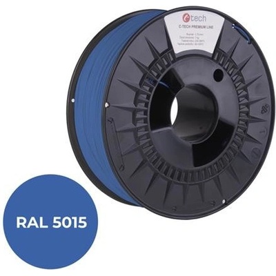 C-Tech Premium Line PLA, nebeská modrá, RAL5015, 1,75mm, 1kg