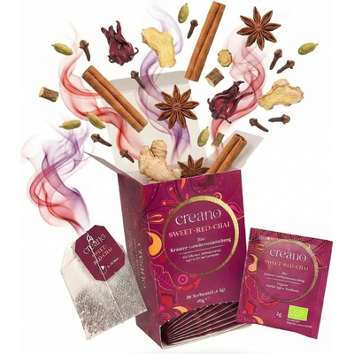 Creano Bio Sweet Red Chai Rooibos s orientálním kořením 20 sáčků