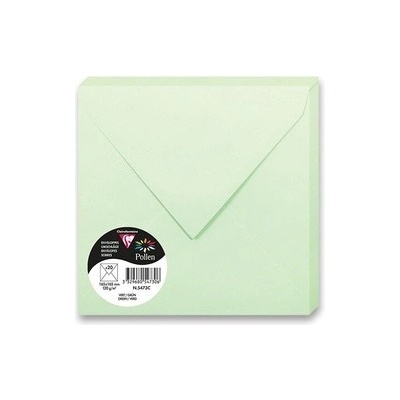 Barevná obálka Clairefontaine 165 × 165 mm, olizová, 20 ks sv. zelená, 165 × 165 mm