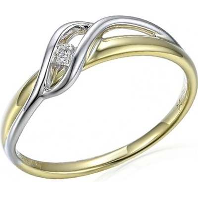 Gems Diamantový prsten Johanna žluté a bílé zlato s briliantem 585 38 1 2967.2ZB0.0.53.HSI.000