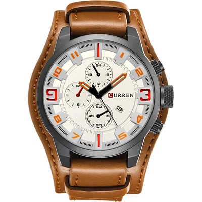 Curren NI-41609 - Hnedá/Biela