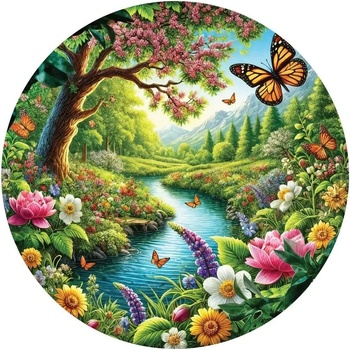 Art Puzzle - Puzzle Round Puzzle The Monarch's Garden - 570 piese