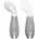 BabyJem Извити прибори за хранене BabyJem - White (703)