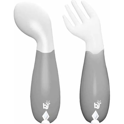 BabyJem Извити прибори за хранене BabyJem - White (703)