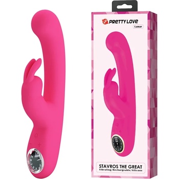 Image 1 of Вибратор с клитор стимулатор, LCD дисплей - Lamar Rabbit Vibrator Pink (D-237394)
