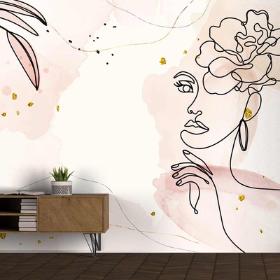 Decono Фототапет Дама в Розово