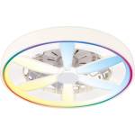 Polux Led rgbw Димируемо таванно осветително тяло с вентилатор malawi led/48w/230v бяло+дистанционно управление (sa2497)