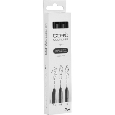 COPIC Technické linery COPIC, 3 ks Large černé