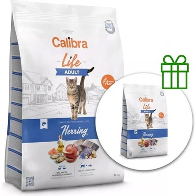 Calibra Cat Life Adult Herring 6 kg + 1, 5 kg ZADARMO