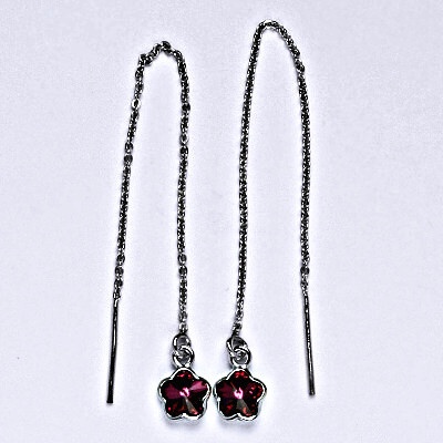 Čištín řetízkové protahovací se Swarovski krystalem fuchsia NŘ 1297