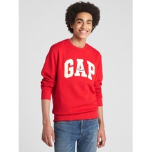 GAP Logo fleece crewneck sweatshirt Červená