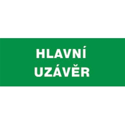 ČERVA Tabulka bezpečnostní - Hlavní uzávěr 9903003399999