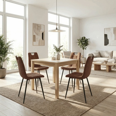 Autronic Partitura DCL-V2017BR2 hladká látka hnědá – Zboží Mobilmania