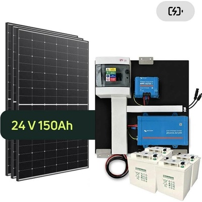 Ecoprodukt ostrovný systém Victron 24V 1200VA 1305Wp 150Ah Hoppecke batéria 729037