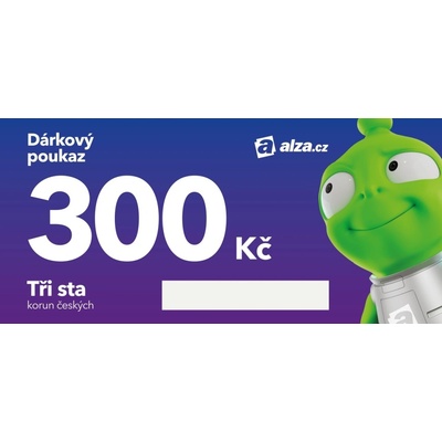 Elektronický dárkový poukaz Alza.cz na nákup zboží v hodnotě 300 Kč