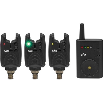 DAM Sada Signalizátorů Nano+ Wireless Bite-Alarm Set Green/Red/Yellow 3+1