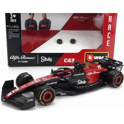 Signature BBurago Model Alfa Romeo F1 C43 77 Valtteri Bottas 2023 1:43