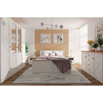 Спален комплект Frija дъб артисан и бор андерсон