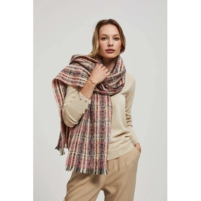 Moodo Розов шал на квадратчета с металическа нишка Moodo Moodo | Rozov | ЖЕНИ | ЕДИН РАЗМЕР