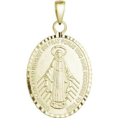 Pavona Pozlacený stříbrný přívěsek madailon Madonka 64089