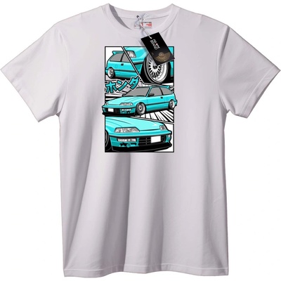 NOONEBRAND Тениска Тюркоазен Автомобилен Колаж - 6XL, White