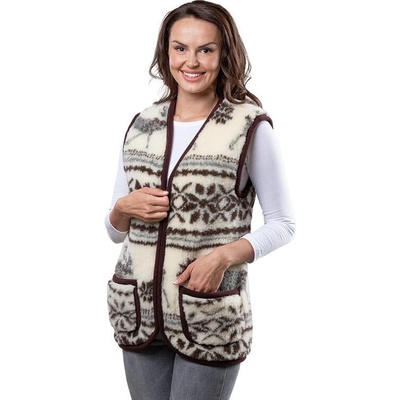 decoDoma dámská vesta z ovčí vlny Sob – Zboží Dáma