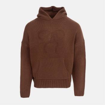 Miso Miso Bow Knit Hood Ld54 - Brown