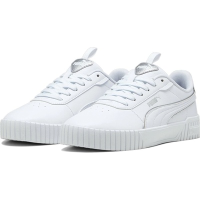 Puma dámske tenisky CARINA 2.0 POP UP METALLICS biela strieborná