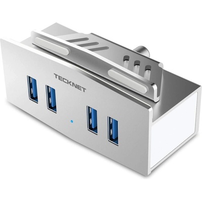 TeckNet HU049 Aluminum USB 3.0 4-Port Clamp Hub - качествен алуминиев 4ри портов USB хъб