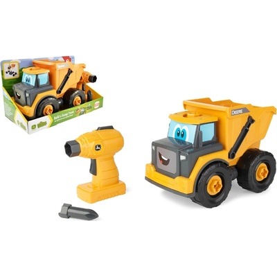Tomy JOHN DEERE stavebná sklápacia tatrovka s vŕtačkou Build-A-Buddy