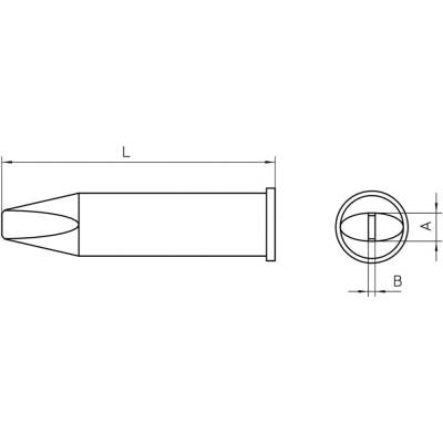 Weller XHT D spájkovací hrot dlátová forma Veľkosť hrotov 5 mm Dĺžka hrotov 48 mm Obsah 1 ks