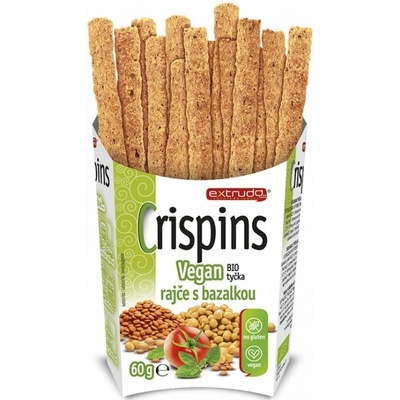 Crispins Vegan Rajče s bazalkou tyčky 60 g